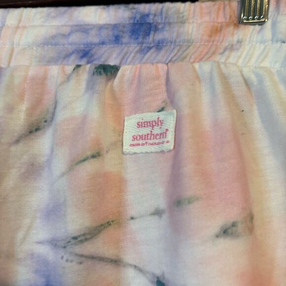 Simply Southern Pink and Blue Tie-Dye Joggers with Elastic Waist - Picture 5 of 7